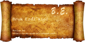 Bruk Ezékiel névjegykártya